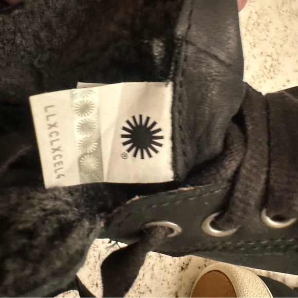 NWOT UGG Women's Black High-Top Sneakers with White Sole - Picture 9 of 9